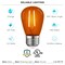 Luxrite S14 LED Edison Orange Light Bulbs 0.5W Colored Bulb for String Lights E26 Base, 4PK LR21736-4PK - alternate 2